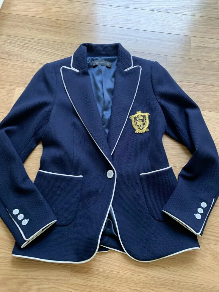 Piped school blazer